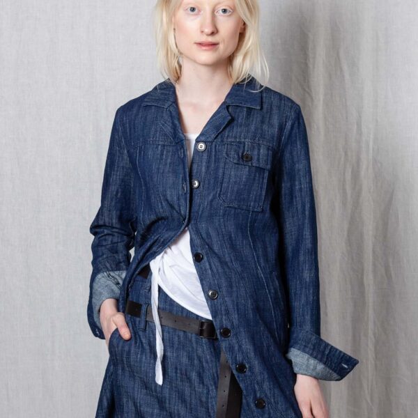 davoco Soft Denim Penguin Coat – Casual Stylish Outerwear